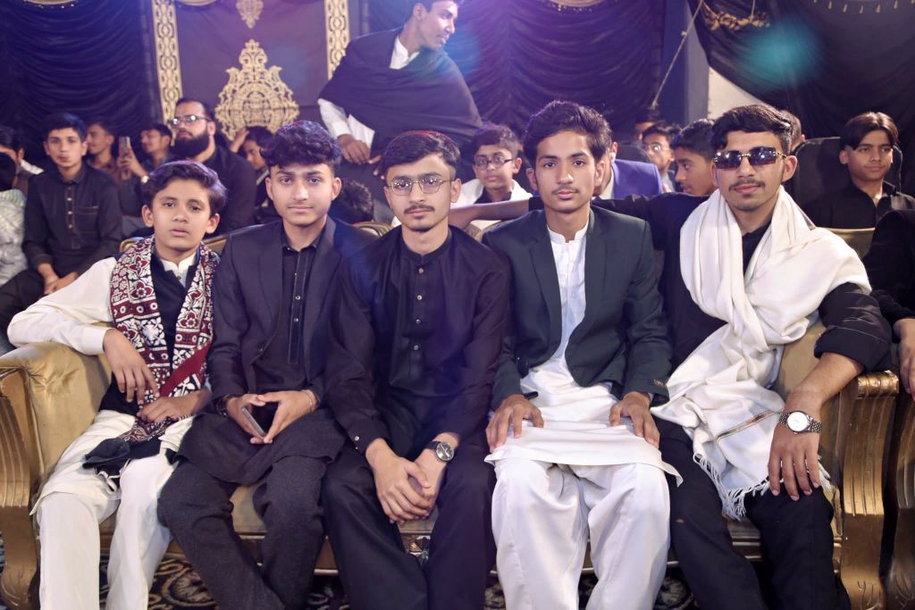 Students at the school annual ceremony